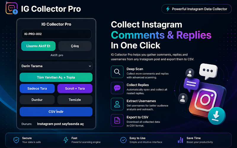  IG Comment Reply Collector Pro MVP screenshot