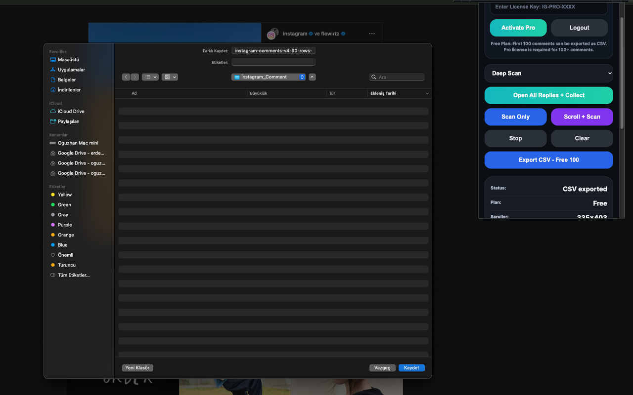  IG Comment Reply Collector Pro MVP preview